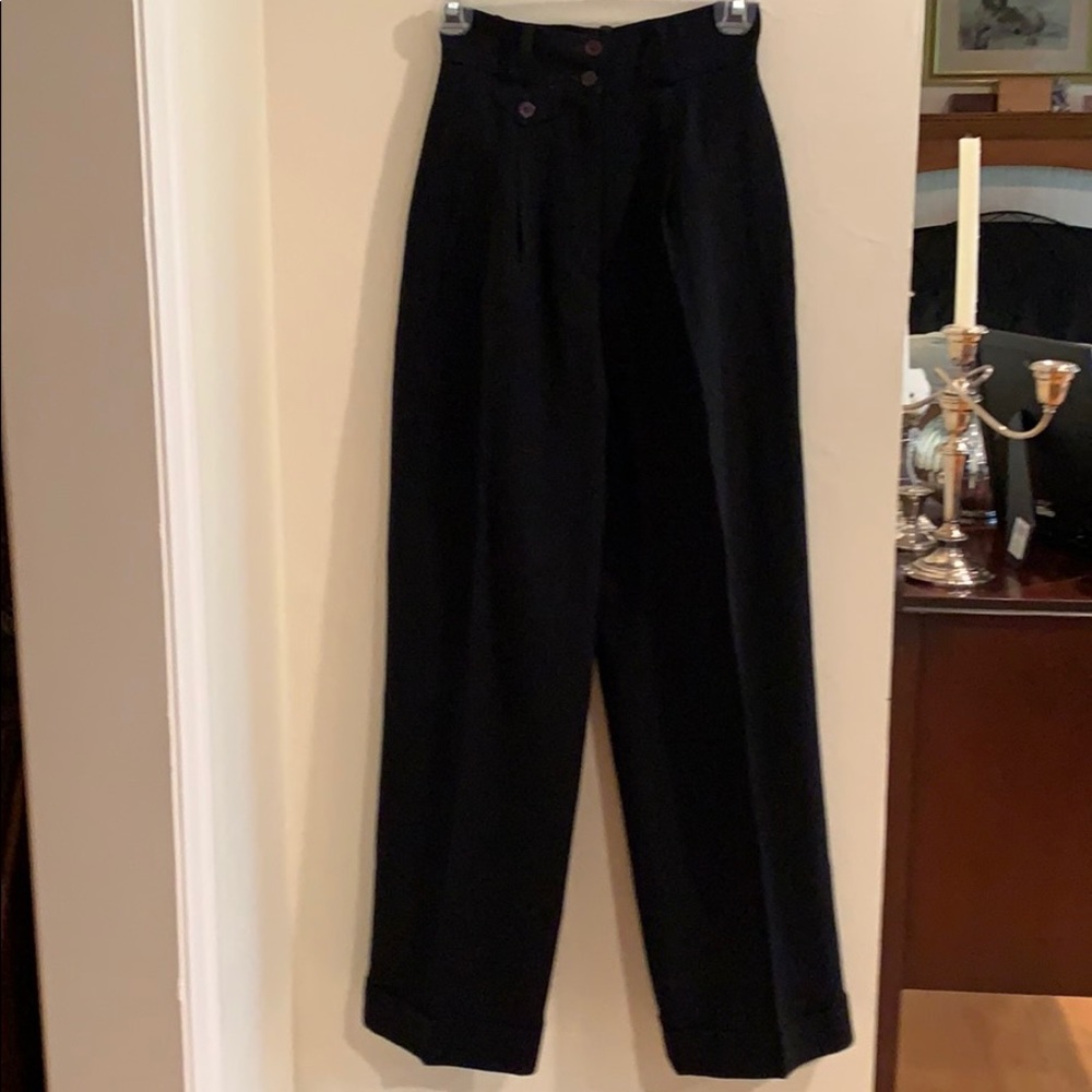 High waist black pants